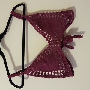 Handmade Dark Purple Bra/Swim Cover